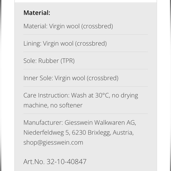 Giesswein Virgin Wool Niederthal Slippers size 42 EU, NWOB - Picture 9 of 9